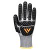 Portwest AP54 Impact F13 nitril hab TPR vízálló kesztyű Szürke/Fekete XS