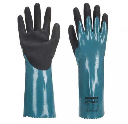 Portwest AP60 AP60 - Sandy Grip Lite hosszúszárú kesztyű (kék/fekete, 11/XXL) 11/XXL
