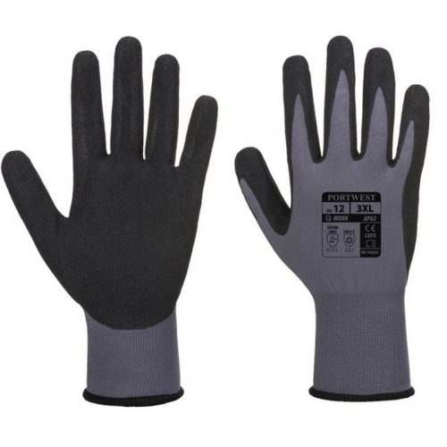 A DermiFlex Auqa vízálló munkavédelm kesztyű szuperkönnyű nitrilbevonattal és puha spandex béléssel biztosítja a tökéletes fogásbiztonságot, nagyszerűen alkalmas finommechanikai munkák végzésére.