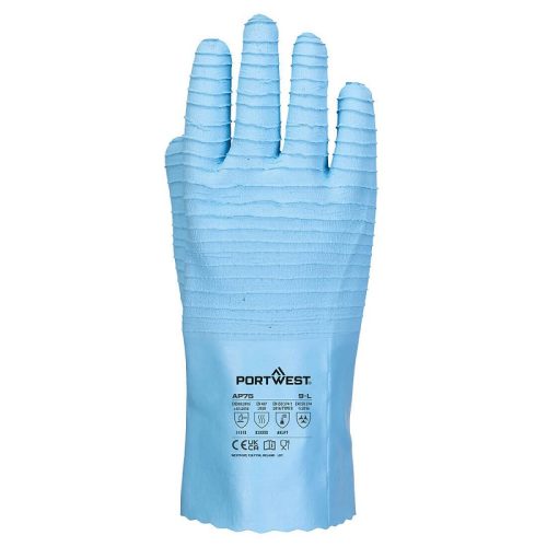 portwest ap75 fd vegyszerálló b latex kesztyű l kék