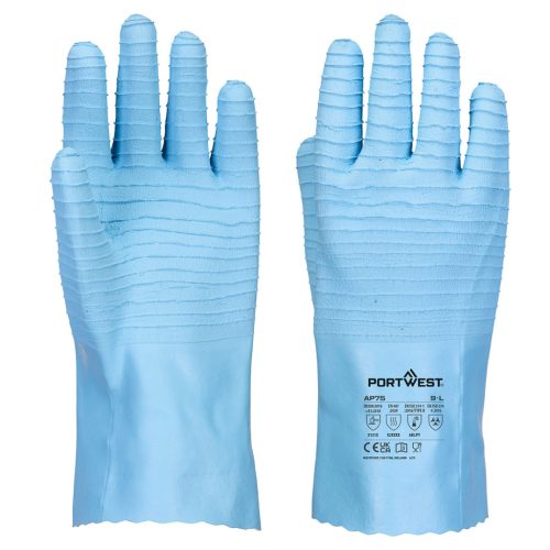 Portwest AP75 FD vegyszerálló B Latex kesztyű (kék, S) S
