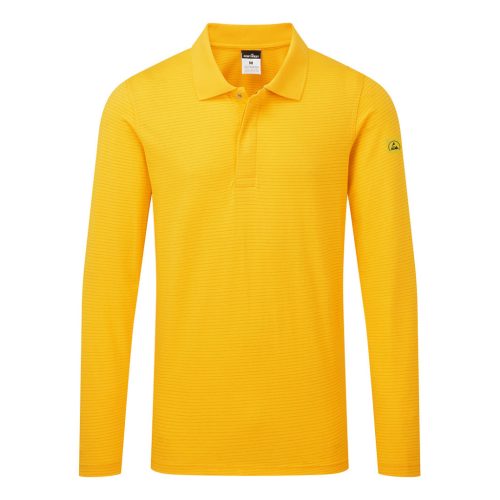 Portwest Antisztatikus hoszzú ujjú ESD póló L/S M Mélysárga