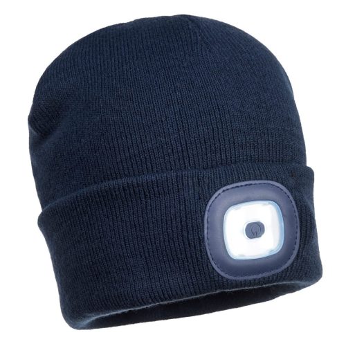 Portwest B027 Junior Sapka, újratölthető LED lámpával Navy