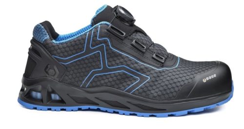 BASE B1005 BASE K-Trek gyorsbeállítós munkavédelmi cipő S1P HRO SRC (fekete/kék, 46) 46