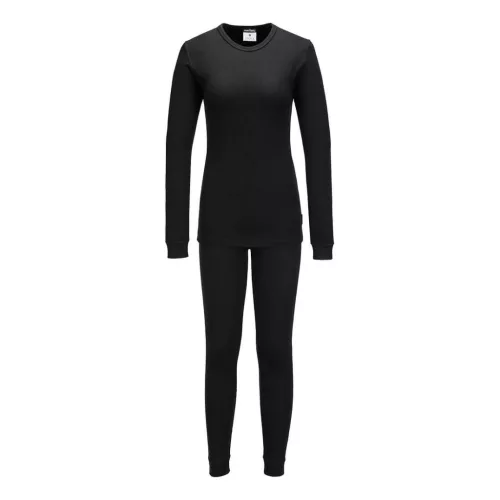 Portwest Womens Thermal Base Layer Set S Fekete