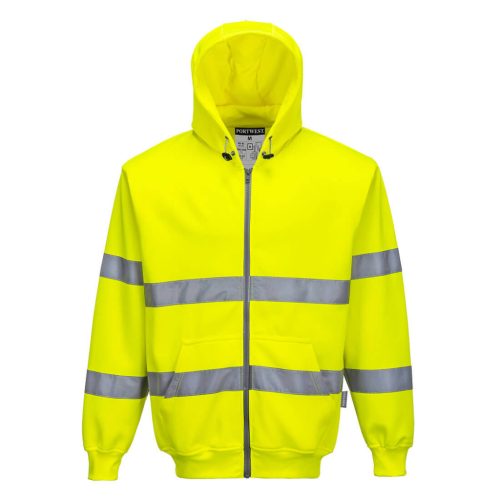 portwest b305 hi-vis zipzáros pulóver xs sárga