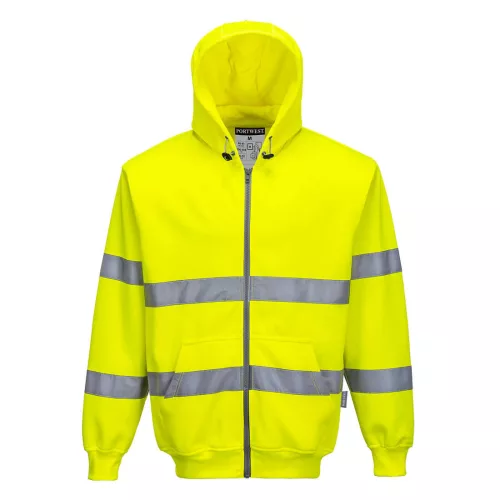 portwest b305 hi-vis zipzáros pulóver xs sárga