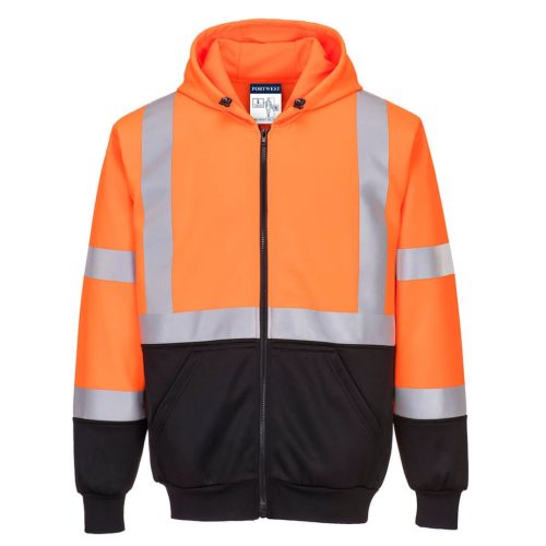 Portwest B315 Hi-Vis kéttónusú kapucnis pulóver S
