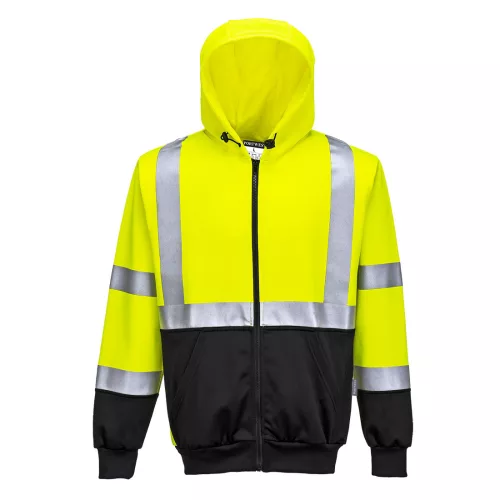 Portwest B315 Hi-Vis kéttónusú kapucnis pulóver L