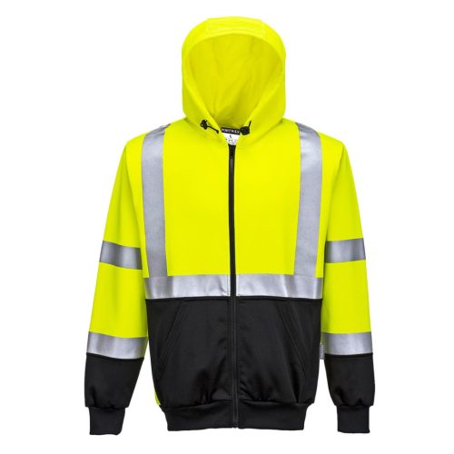 Portwest B315 Hi-Vis kéttónusú kapucnis pulóver XXL