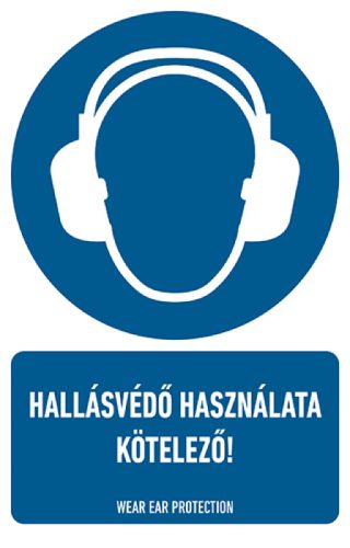 AFV BIT001001 Hallásvédő használata kötelező! (PVC 1 mm 160 x 250 mm) PVC 1 mm 160 x 250 mm