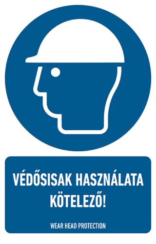 AFV BIT002002 Védősisak használata kötelező! PVC 1 mm 160 x 250 mm
