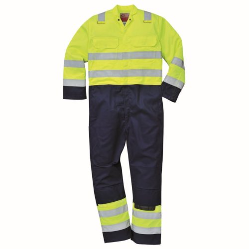portwest biz7 hivis anti-static heggesztő overál s sárga tengerészkék