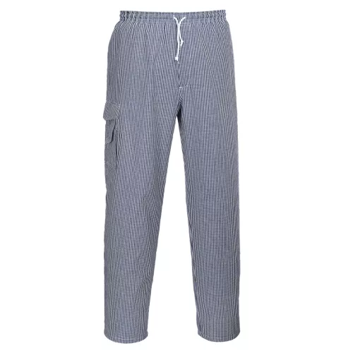 Portwest Chef's Chester nadrág XS Kék/Fehér