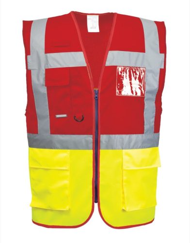 portwest c276 paris executive mellény xxl sárga piros