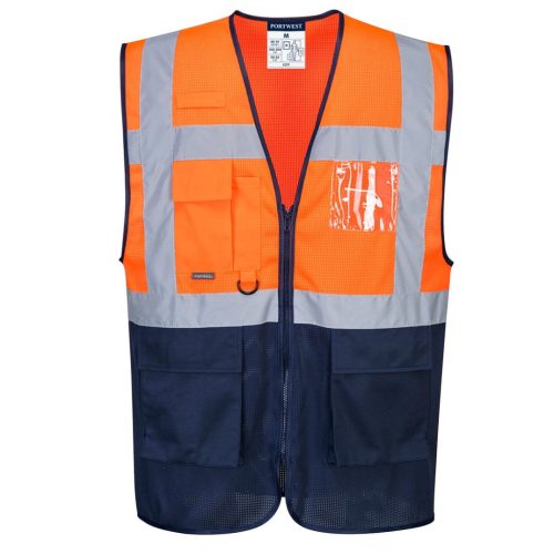 Portwest C377 Hi-Vis kéttónusú MeshAir Executive mellény L