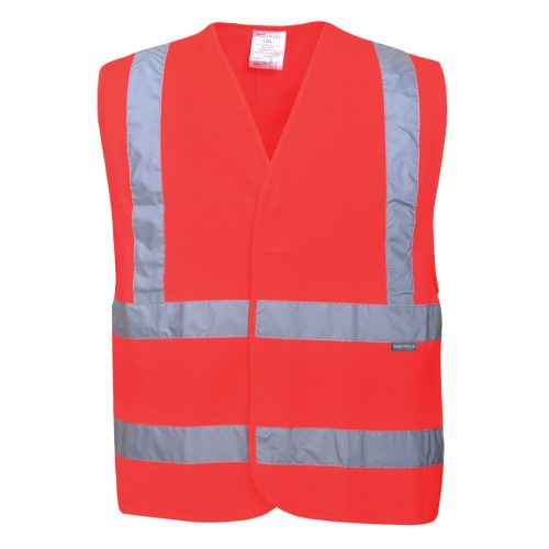 Portwest C470 Jól láthatósági két csíkos mellény 2XL/3XL