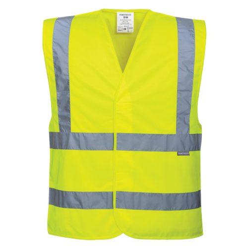 Portwest C470 Jól láthatósági két csíkos mellény 4XL/5XL