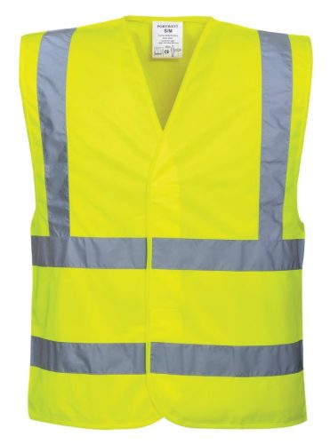 portwest c470 jól láthatósági két csíkos mellény s m sárga