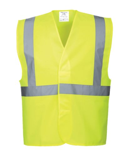 portwest c472 jól láthatósági egy csíkos mellény l xl sárga