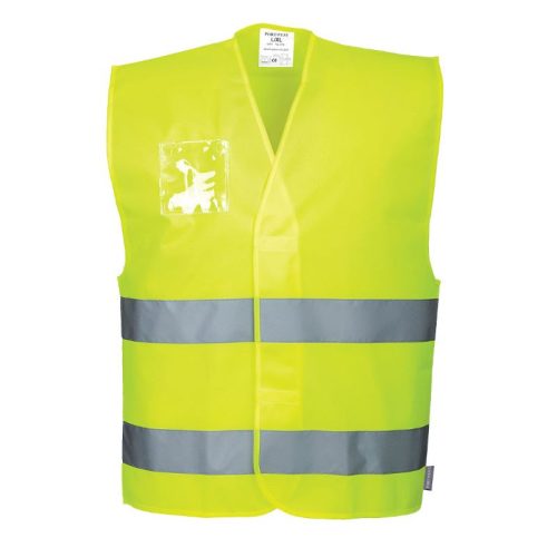 Portwest C475 Jól láthatósági mellény - azonosítókártya tartóval (sárga, XXL/3XL) XXL/3XL