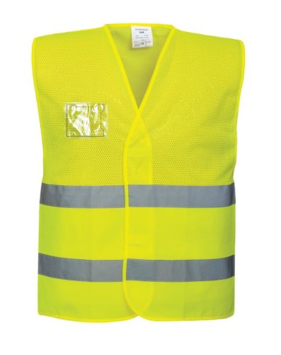 portwest c494 hi-vis hálós mellény s m sárga