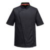 Portwest C739 MeshAir Pro rövid ujjú séfkabát Fekete XS