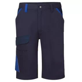 Portwest WX1 kéttónusú pamut rövidnadrág 40 Navy/Narancssárga