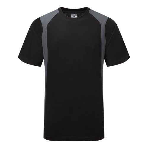 Portwest WX2 környakú póló 3XL Fekete/Szürke