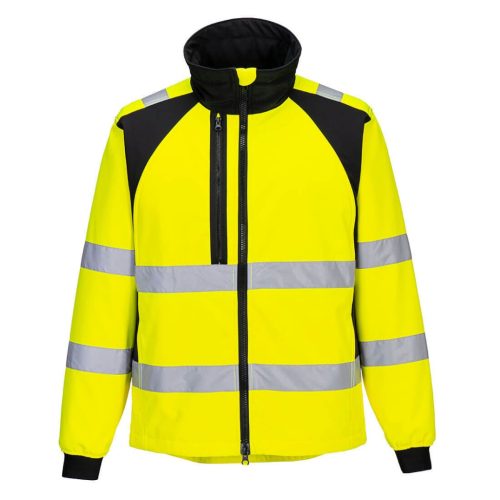 portwest cd875 wx2 eco hi-vis softshell kabát s sárga fekete