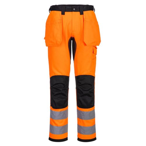 portwest cd889 wx2 hi-vis lengőzsebes nadrág 28 narancs fekete
