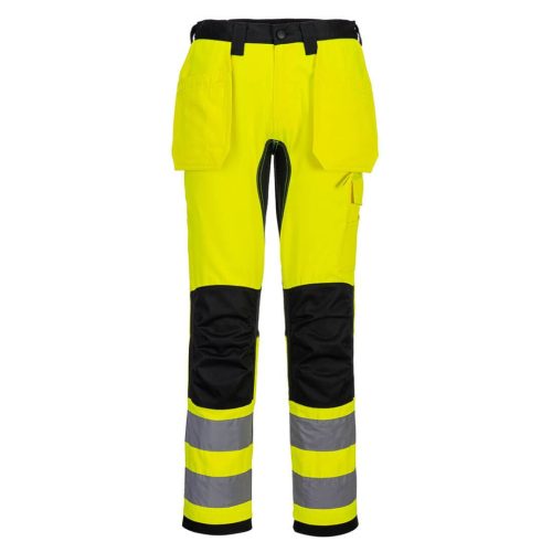 portwest cd889 wx2 hi-vis lengőzsebes nadrág 28 sárga fekete