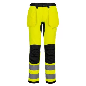 portwest cd889 wx2 hi-vis lengőzsebes nadrág 48 sárga fekete