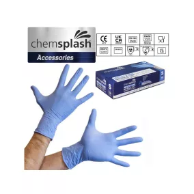 Chemsplash Chemsplash egyszerhasználatos púdermentes nitril kesztyű (100db) S Kék