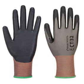 Portwest CT32 CT300 MR18 Micro Foam Nitrile Cut kesztyű Szürke/Fekete 12/3XL