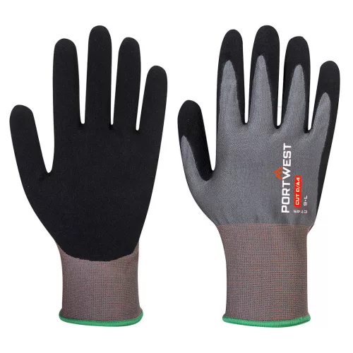 Portwest CT45 CT300 HR18 Nitrile Foam Cut kesztyű (szürke/fekete, XXL) XXL