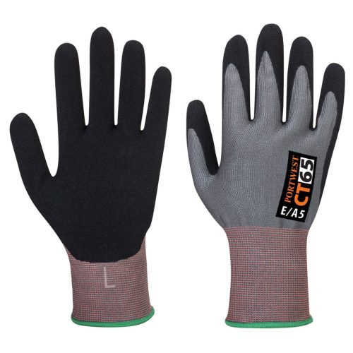 Portwest CT65 CT300 VHR15 Nitril hab Cut kesztyű XS