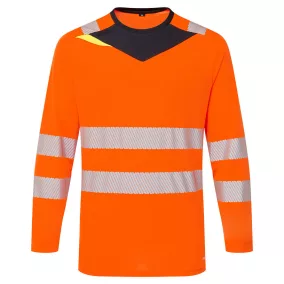 portwest dx416 dx4 hi-vis hosszú ujjú póló s narancs fekete