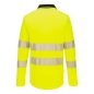 Portwest DX419 DX4 Hi-Vis galléros hosszú ujjú póló Sárga/Fekete 3XL