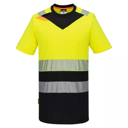 Portwest DX4 Hi-Vis Class 1 póló S/S 3XL Sárga/Fekete