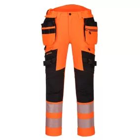 Portwest DX442 DX4 Hi-Vis nadrág lezippzározható lengőzsebbel (narancs/fekete, 41) 41