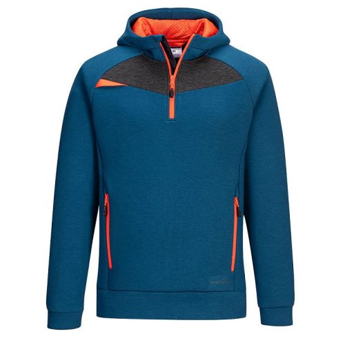 Portwest DX467 Portwest DX4 Quarter Zip kapucnis pulóver (azúrkék, S) S