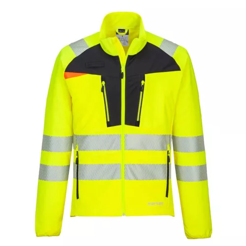 Portwest DX481 DX481 DX4 Hi-Vis Zip Base felső Sárga/Fekete 5XL