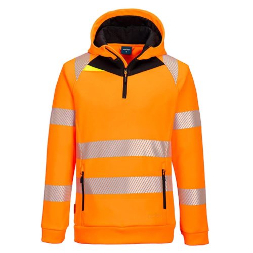 Portwest DX482 Portwest DX482 DX4 Hi-Vis 1/4 zippzáras kapucnis pulóver XXL