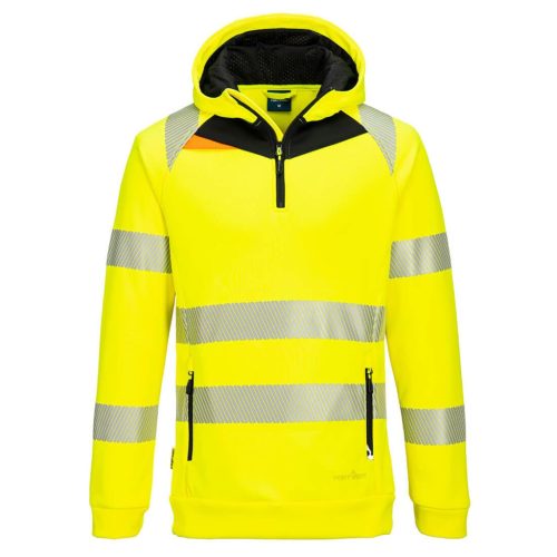 Portwest DX482 Portwest DX482 DX4 Hi-Vis 1/4 zippzáras kapucnis pulóver 5XL