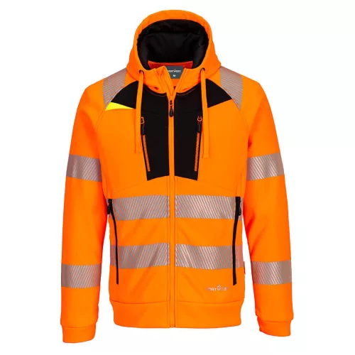 Portwest DX484 DX4 Hi-Vis kapucnis pulóver (narancssárga/fekete, XL) XL