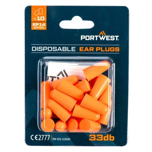 Portwest EP14 PU hab füldugó (200 pár) Narancs 