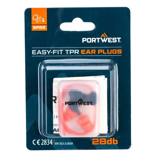 Portwest EP22 Easy Fit TPR zsinóros füldugó Narancs 