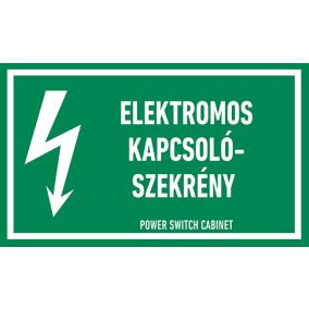 AFV ERV071001 Elektromos kapcsolószekrény Öntapadó matrica 100 x 60 mm