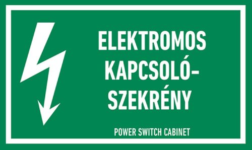 AFV ERV071001 Elektromos kapcsolószekrény Öntapadó matrica 100 x 60 mm
